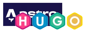 An image of the Hugo logo superimposed on the Astro logo